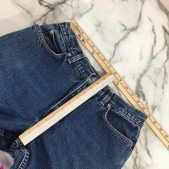 Lands End Mom Jeans Womens 10 Tapered Leg Medium Wash Cotton Denim - Picture 12 of 13